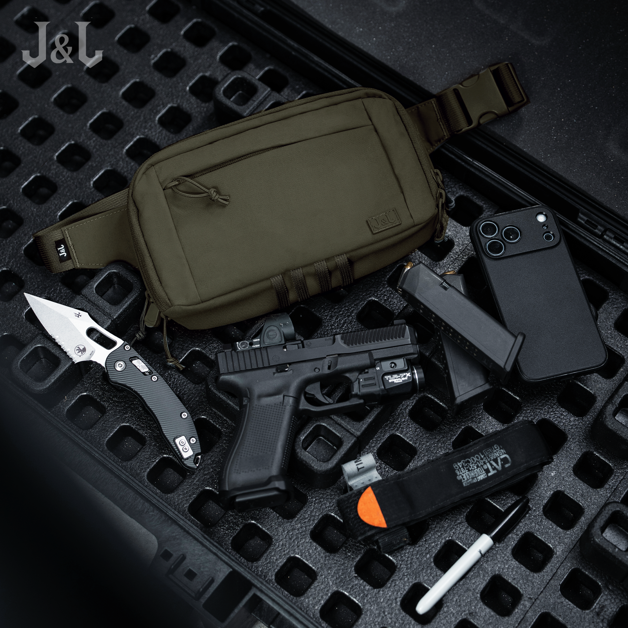 Edgepack CCW Nylon Waist Pack with Quick-Draw Function