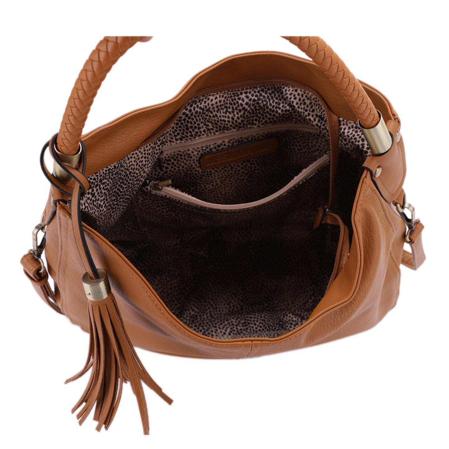 Sienna Concealed Carry Lock and Key Tassel Hobo Shoulder Bag