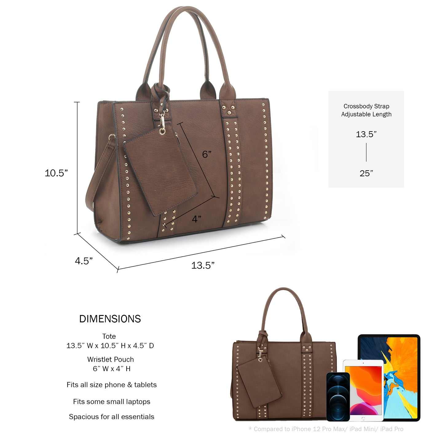 Kate Concealed Carry Lock and Key Satchel with Coin Pouch