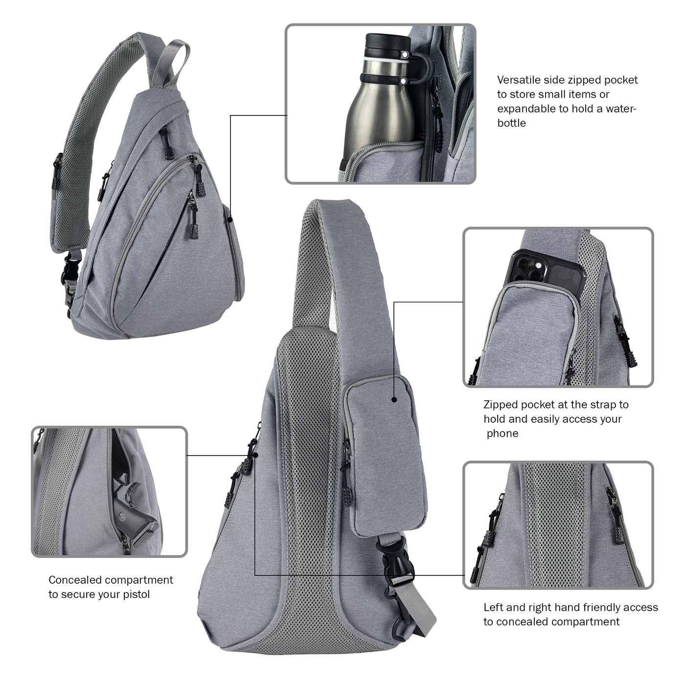 Peyton Sling Shoulder Concealed Carry Backpack
