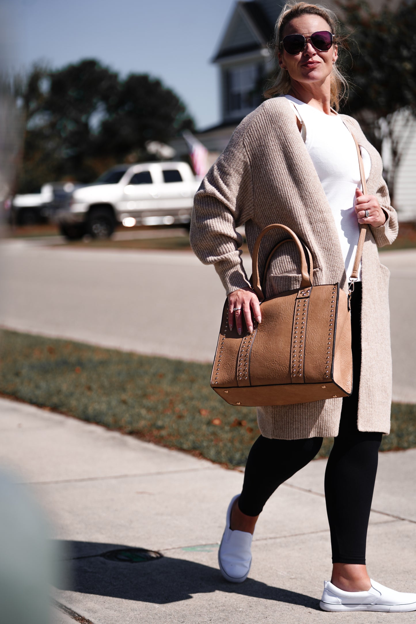Kate Concealed Carry Lock and Key Satchel with Coin Pouch
