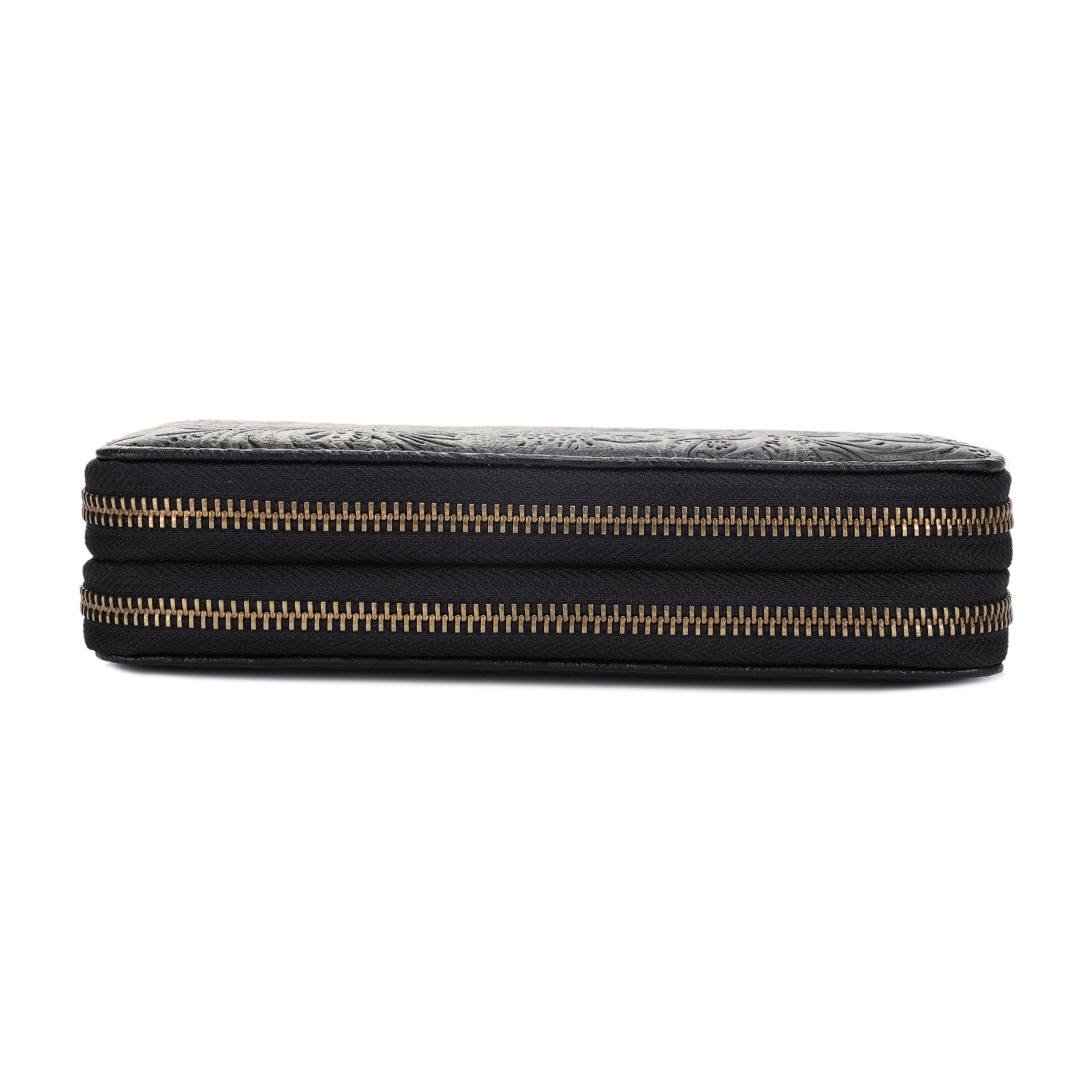 Filly Flora Embossed Wallet with Wrist Strap