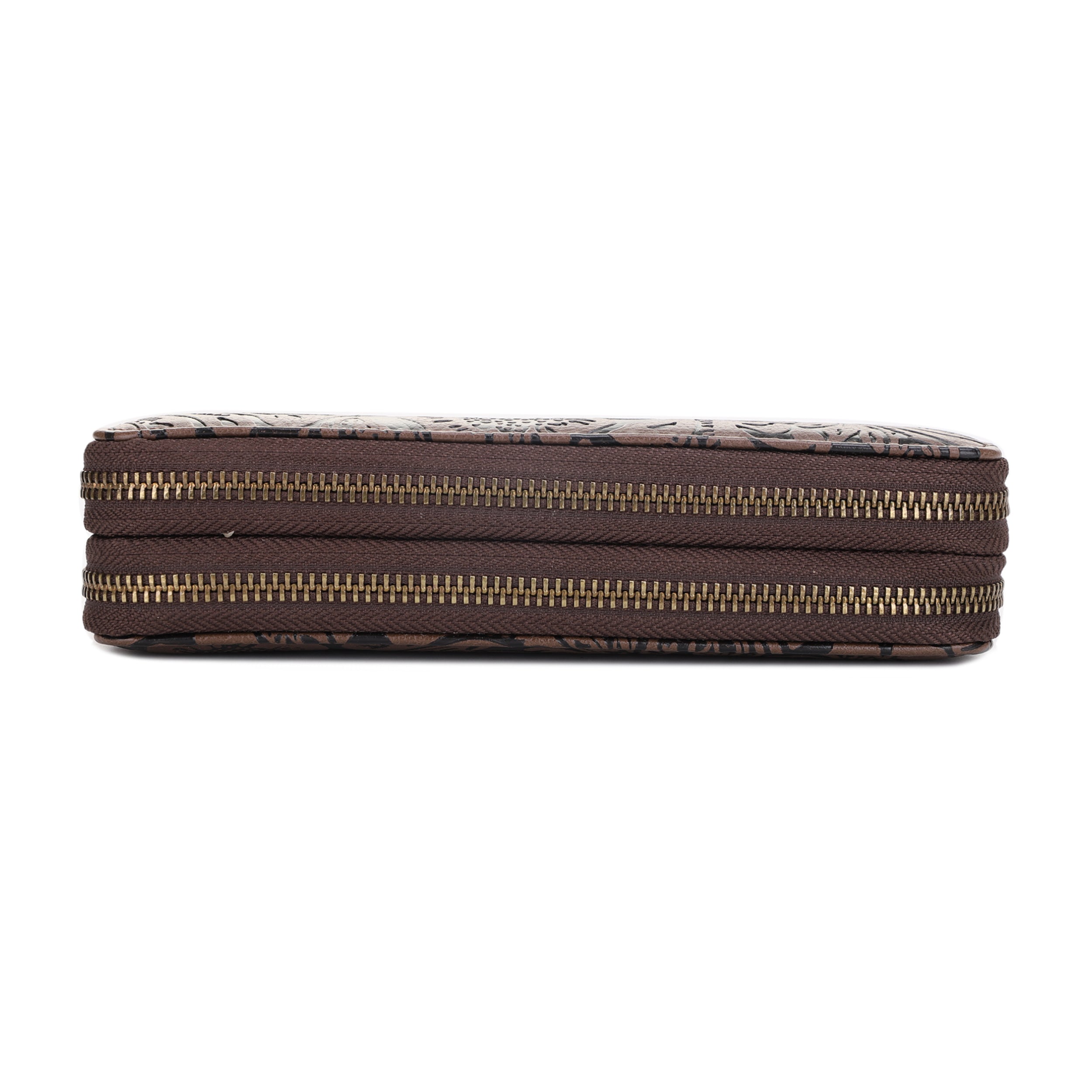 Filly Flora Embossed Wallet with Wrist Strap