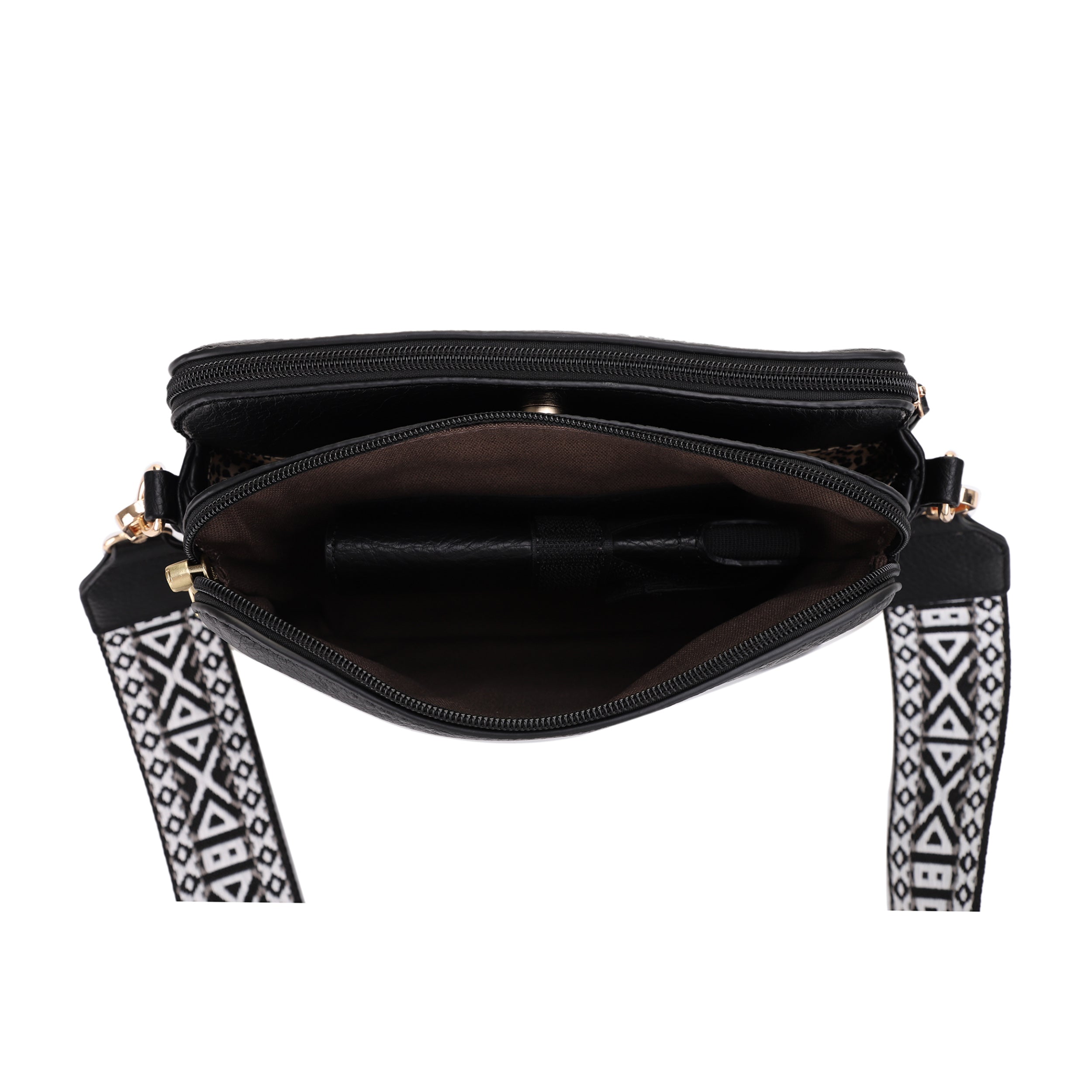 Rebecca Triple Compartment Lock and Key Concealed Carry Crossbody