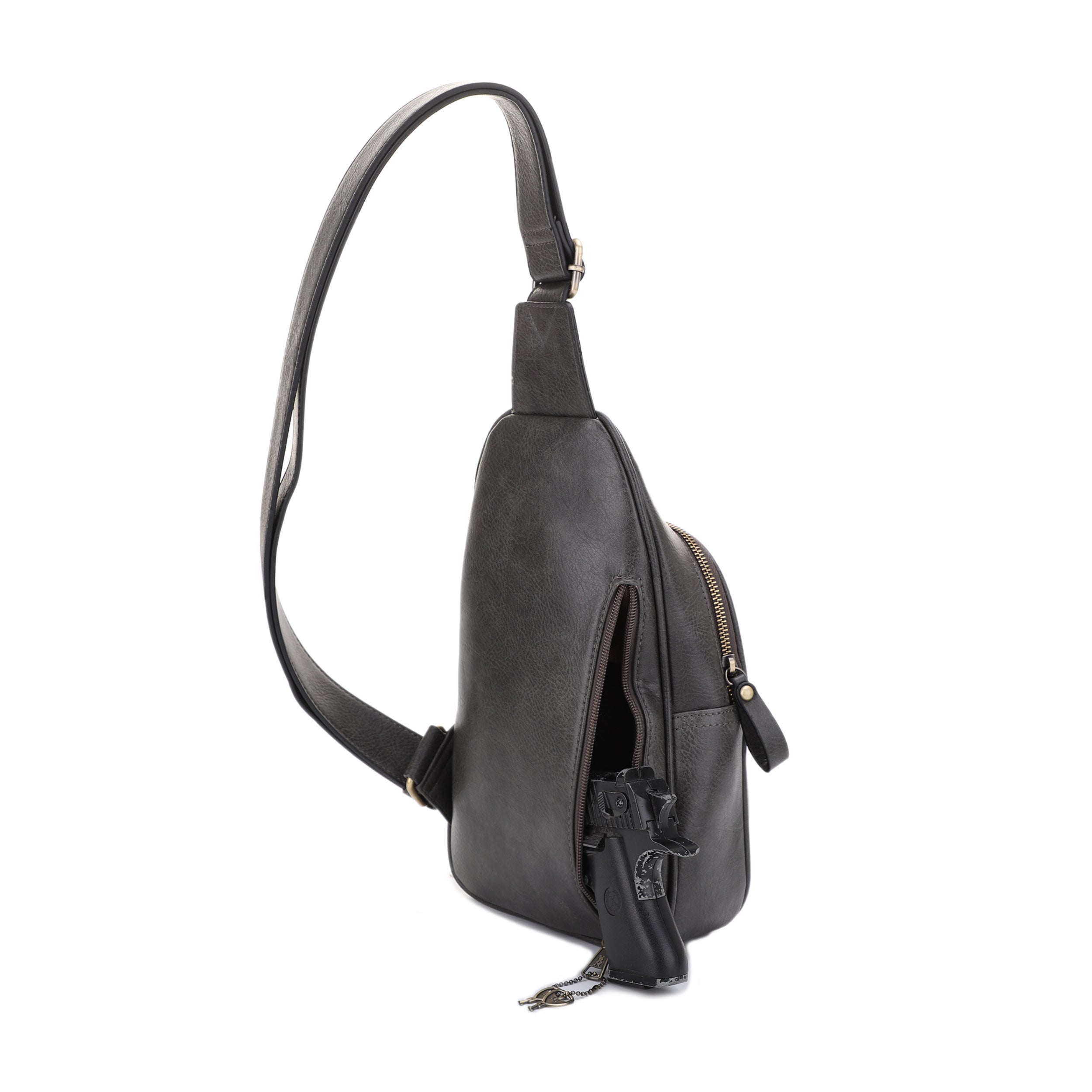 Jeannie Concealed Carry Lock and Key Sling Shoulder Backpack