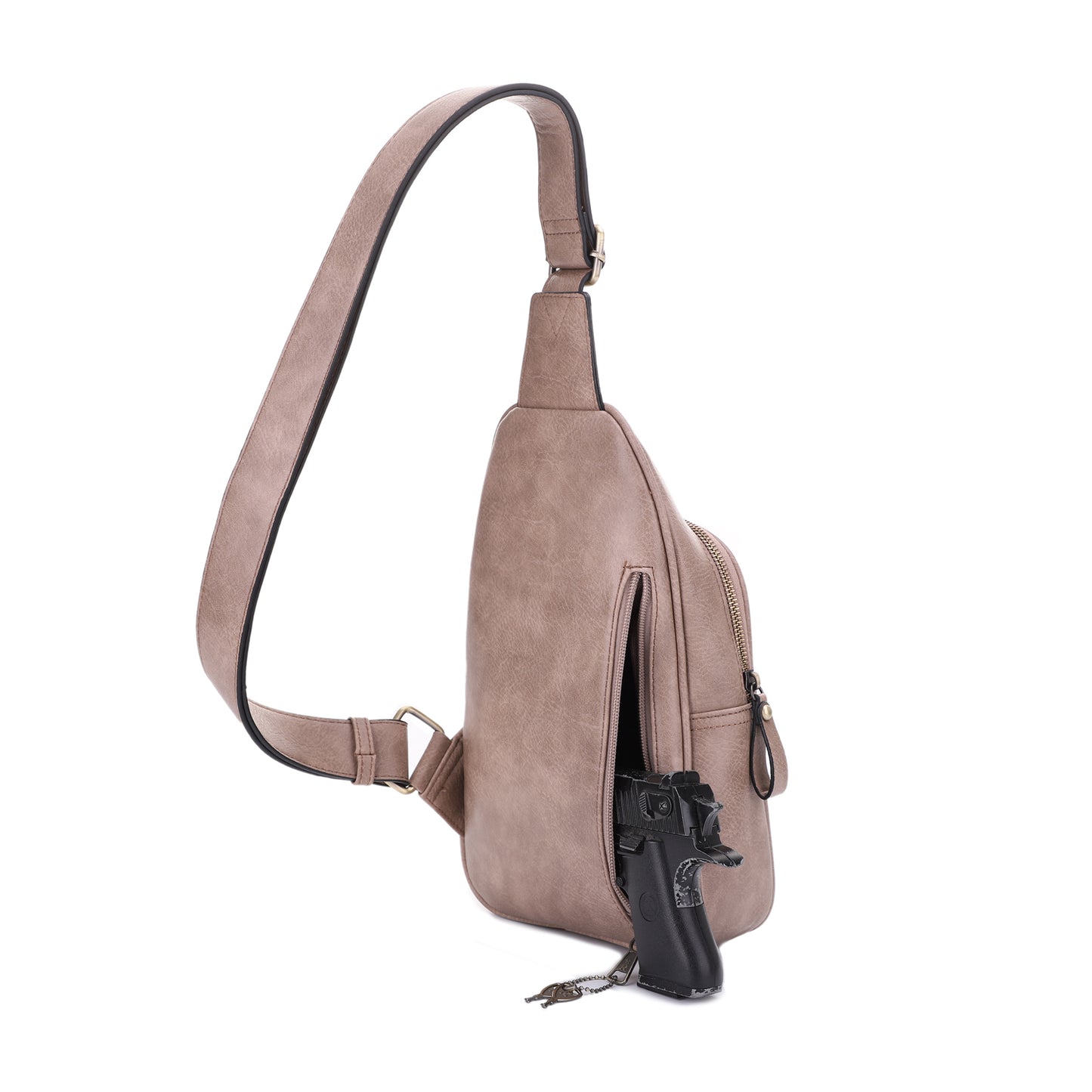 Jeannie Concealed Carry Lock and Key Sling Shoulder Backpack