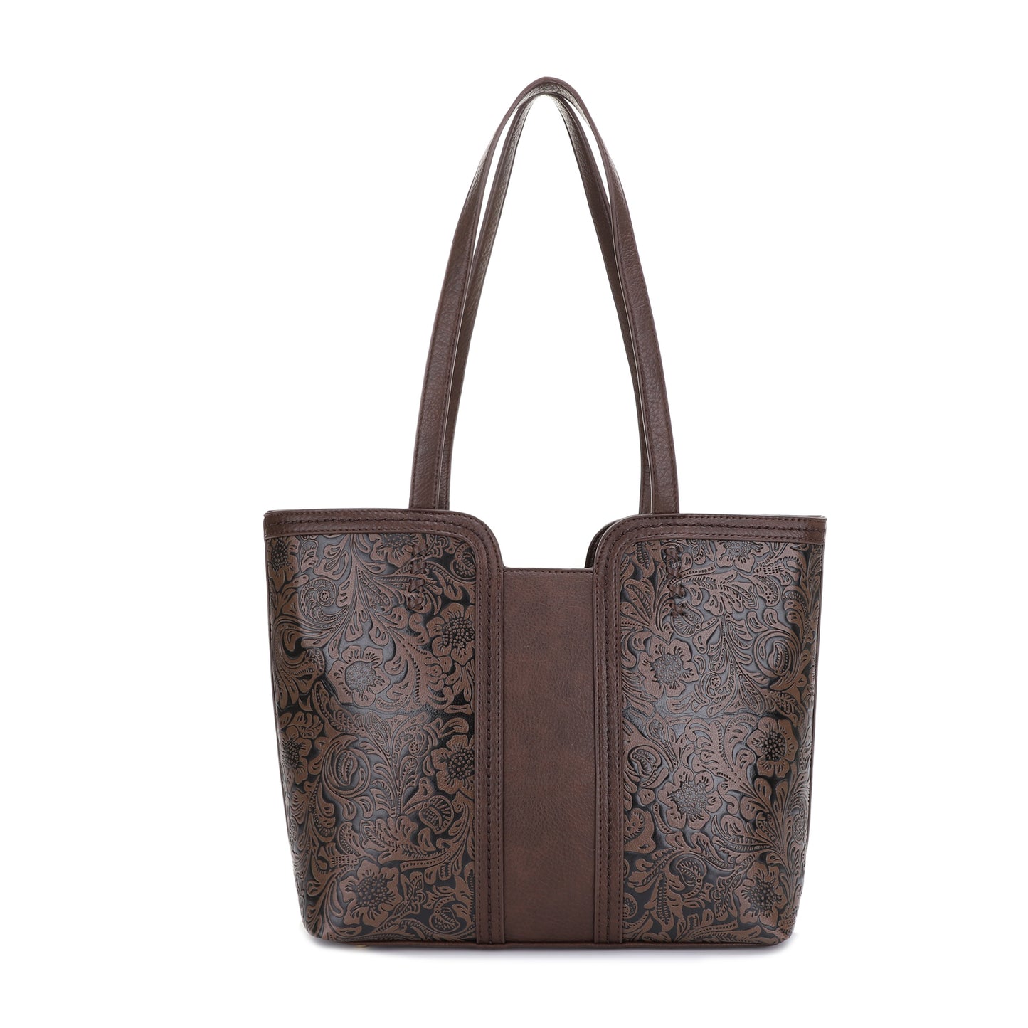 Cassidy Concealed Carry Tooled Tote Bag with Matching Wallet
