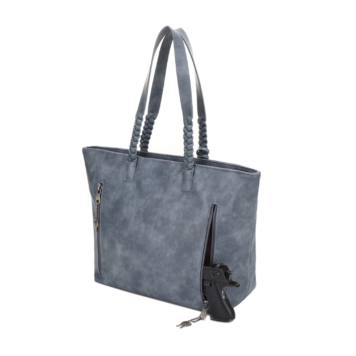 Helena Braided Handle Concealed Carry Tote Bag