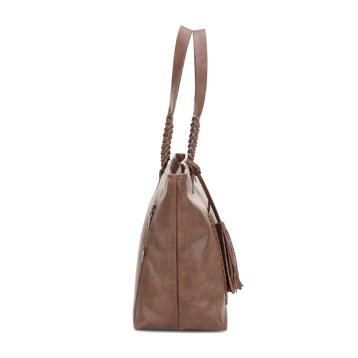 Helena Braided Handle Concealed Carry Tote Bag