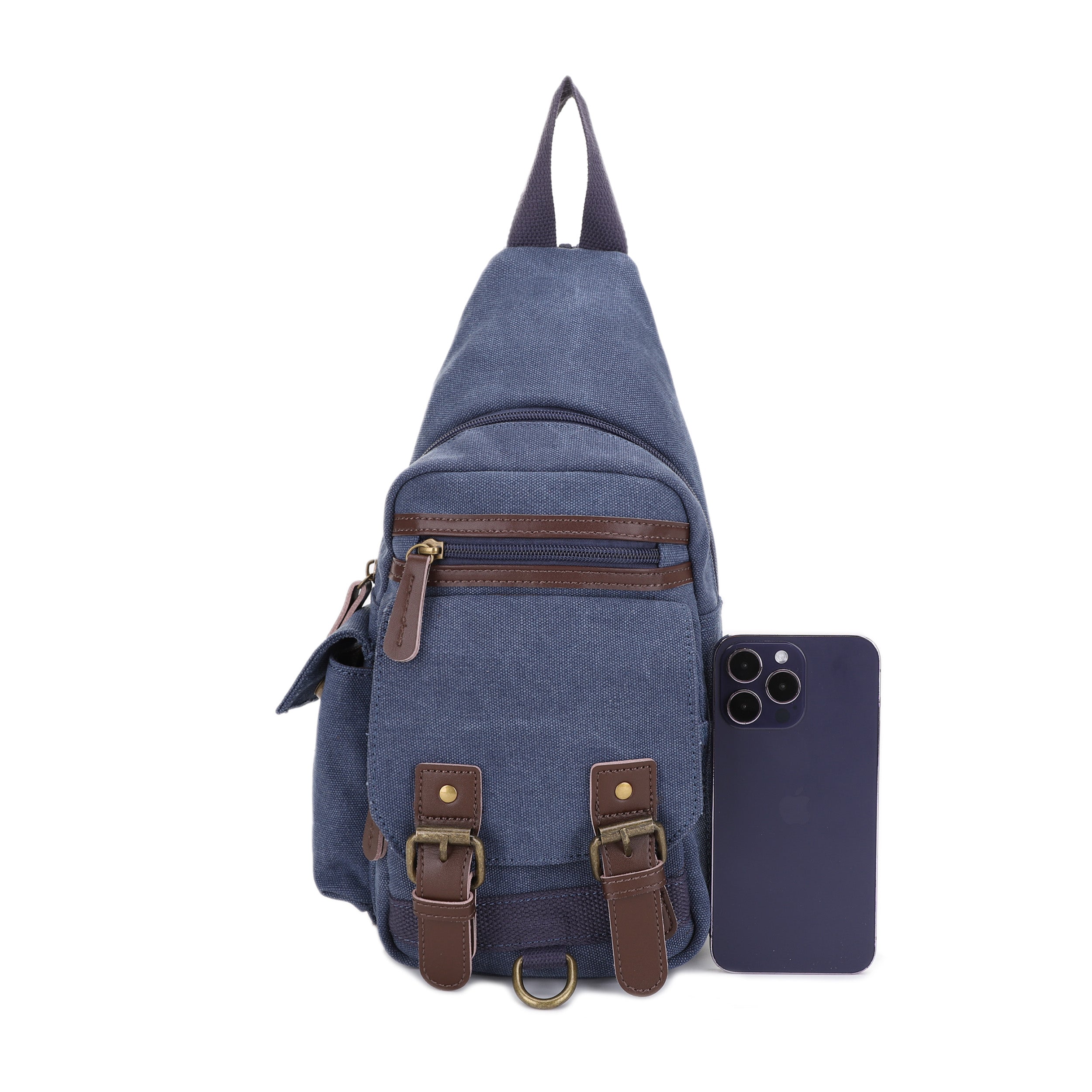 Shasta Unisex Canvas & Leather Concealed Carry Sling Bag