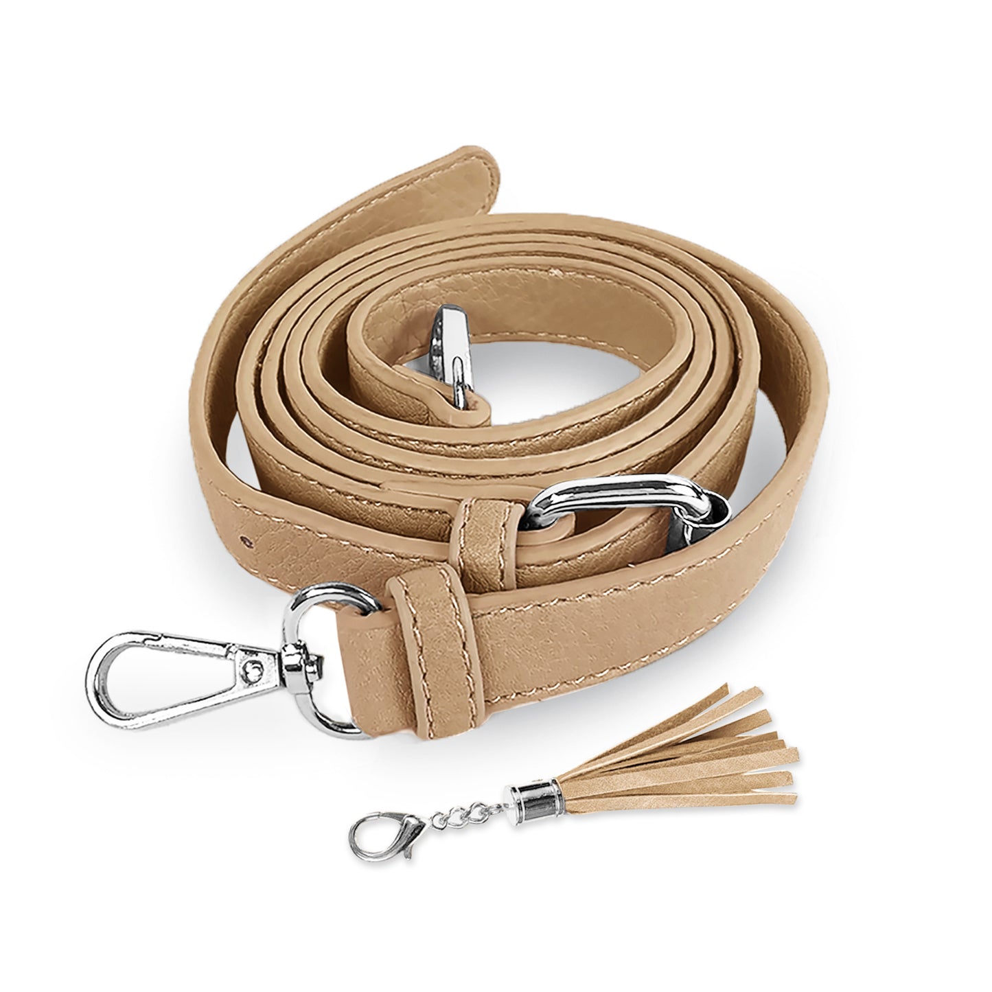 Replacement Shoulder Strap w/ Tassel - Silver Hardware