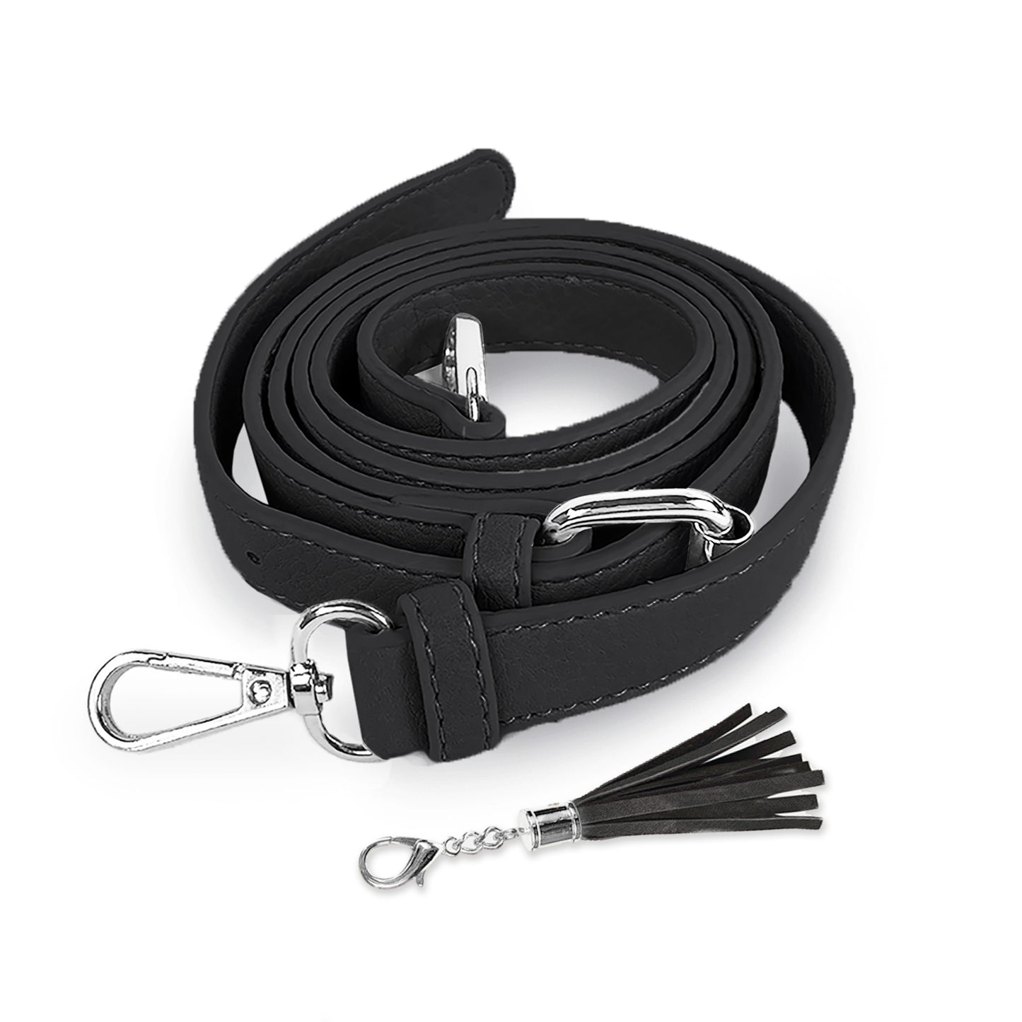 Replacement Shoulder Strap w/ Tassel - Silver Hardware