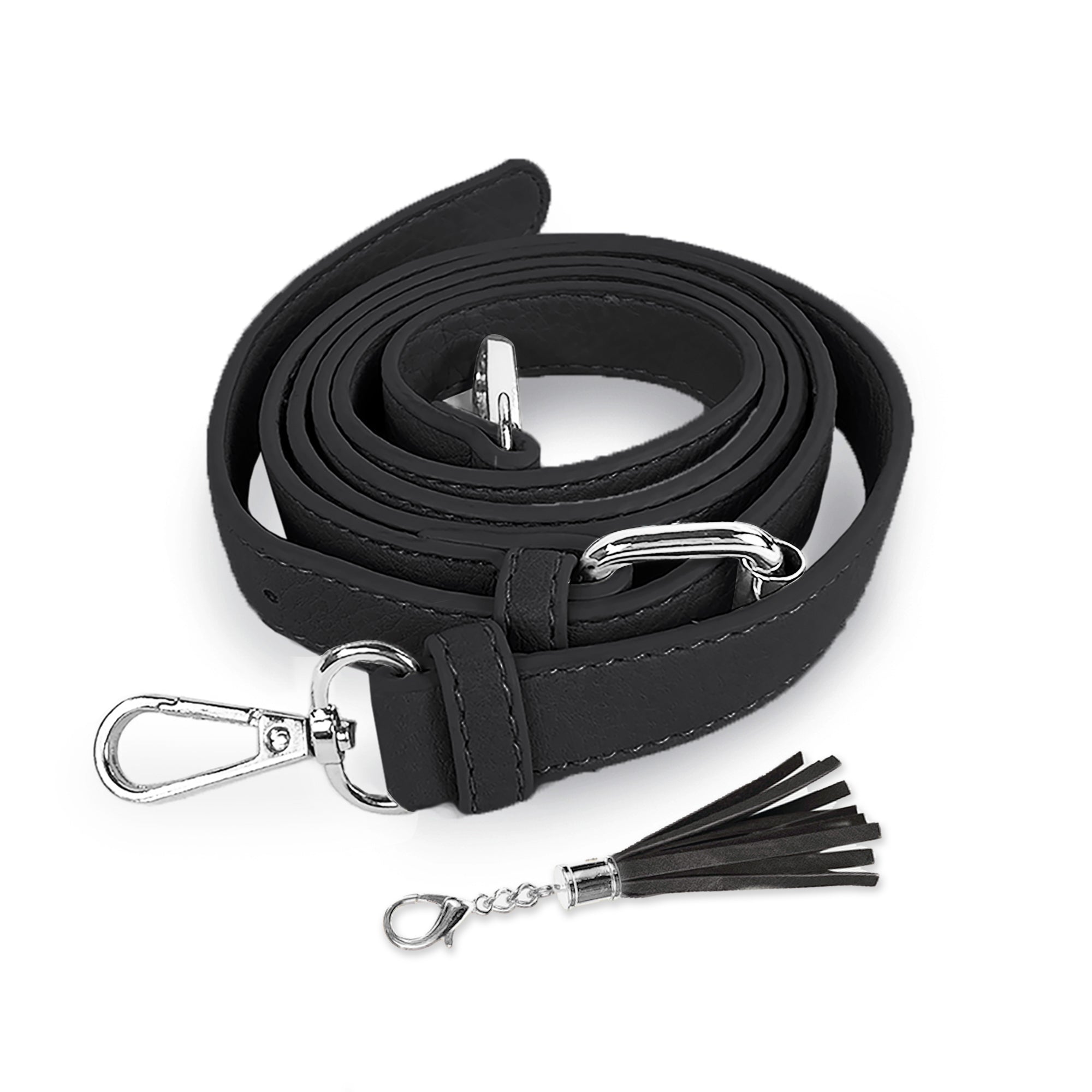 Replacement Shoulder Strap w/ Tassel - Silver Hardware