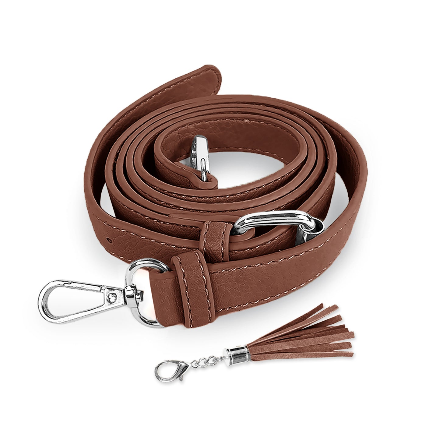 Replacement Shoulder Strap w/ Tassel - Silver Hardware