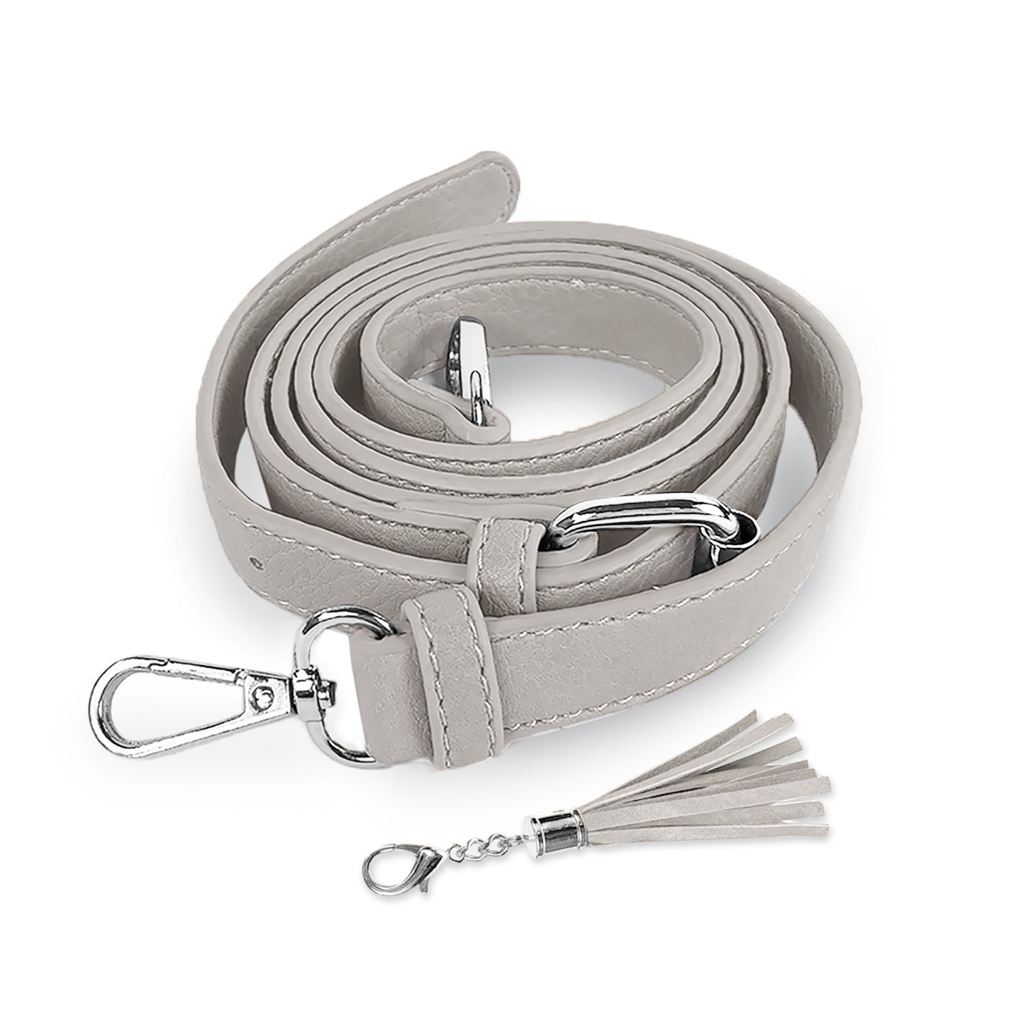 Replacement Shoulder Strap w/ Tassel - Silver Hardware