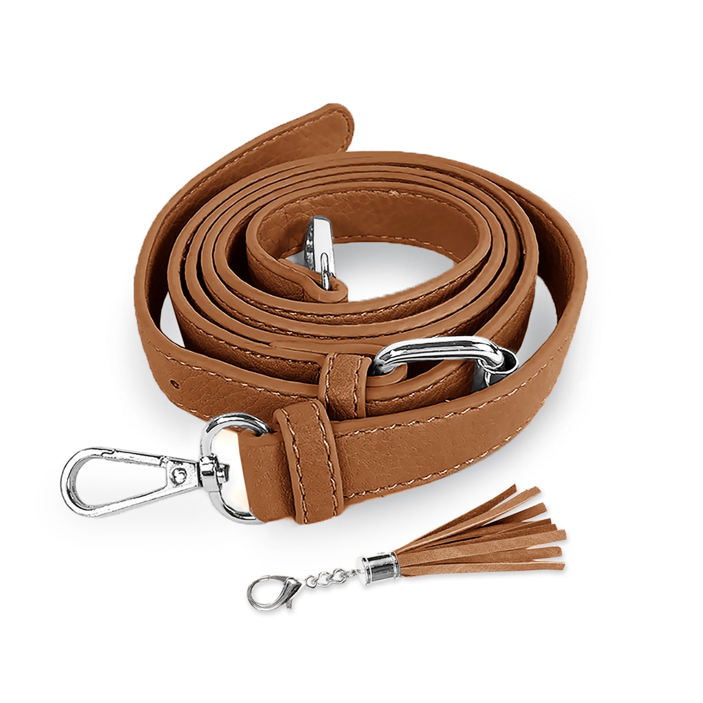 Replacement Shoulder Strap w/ Tassel - Silver Hardware