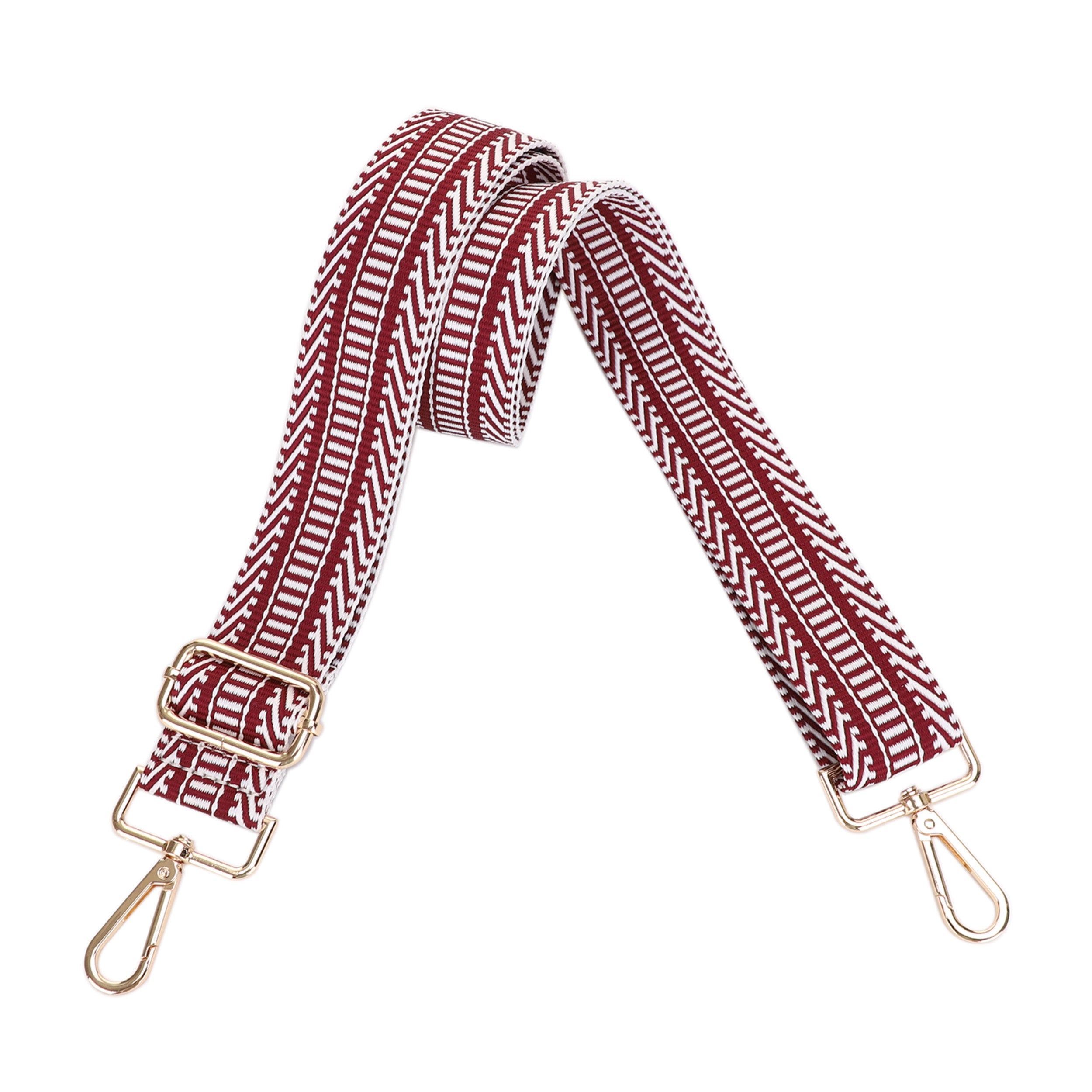1.5 Inch Wide Replacement Webbing Strap with Gold Metal Hardware