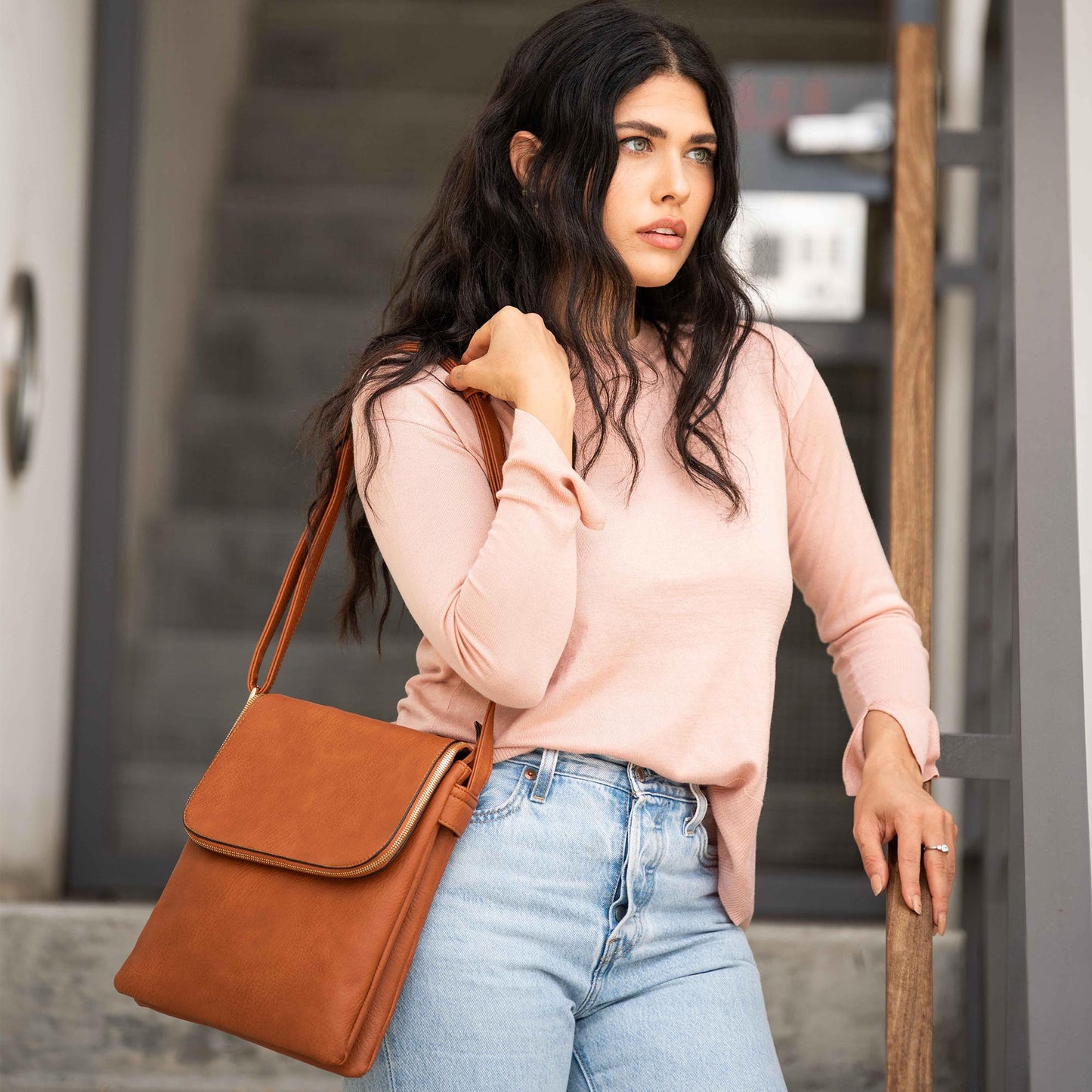 Cheyanne Concealed Carry Crossbody with Lock and Key - JessieJames Handbags