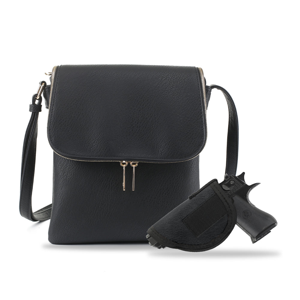 Cheyanne Concealed Carry Crossbody with Lock and Key - JessieJames Handbags