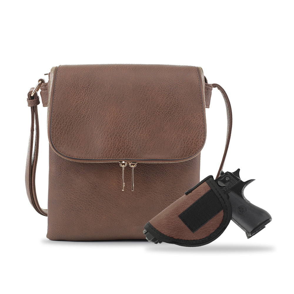 Cheyanne Concealed Carry Crossbody with Lock and Key - JessieJames Handbags