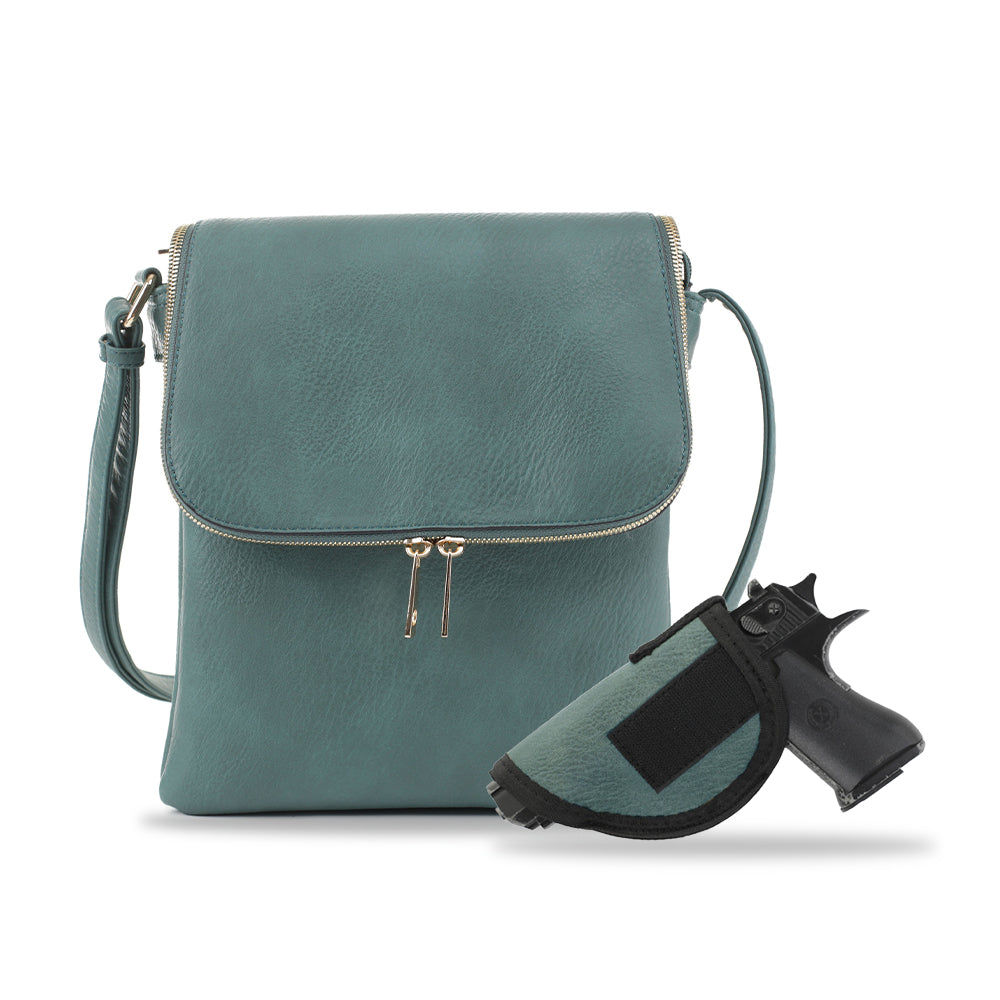 Cheyanne Concealed Carry Crossbody with Lock and Key - JessieJames Handbags