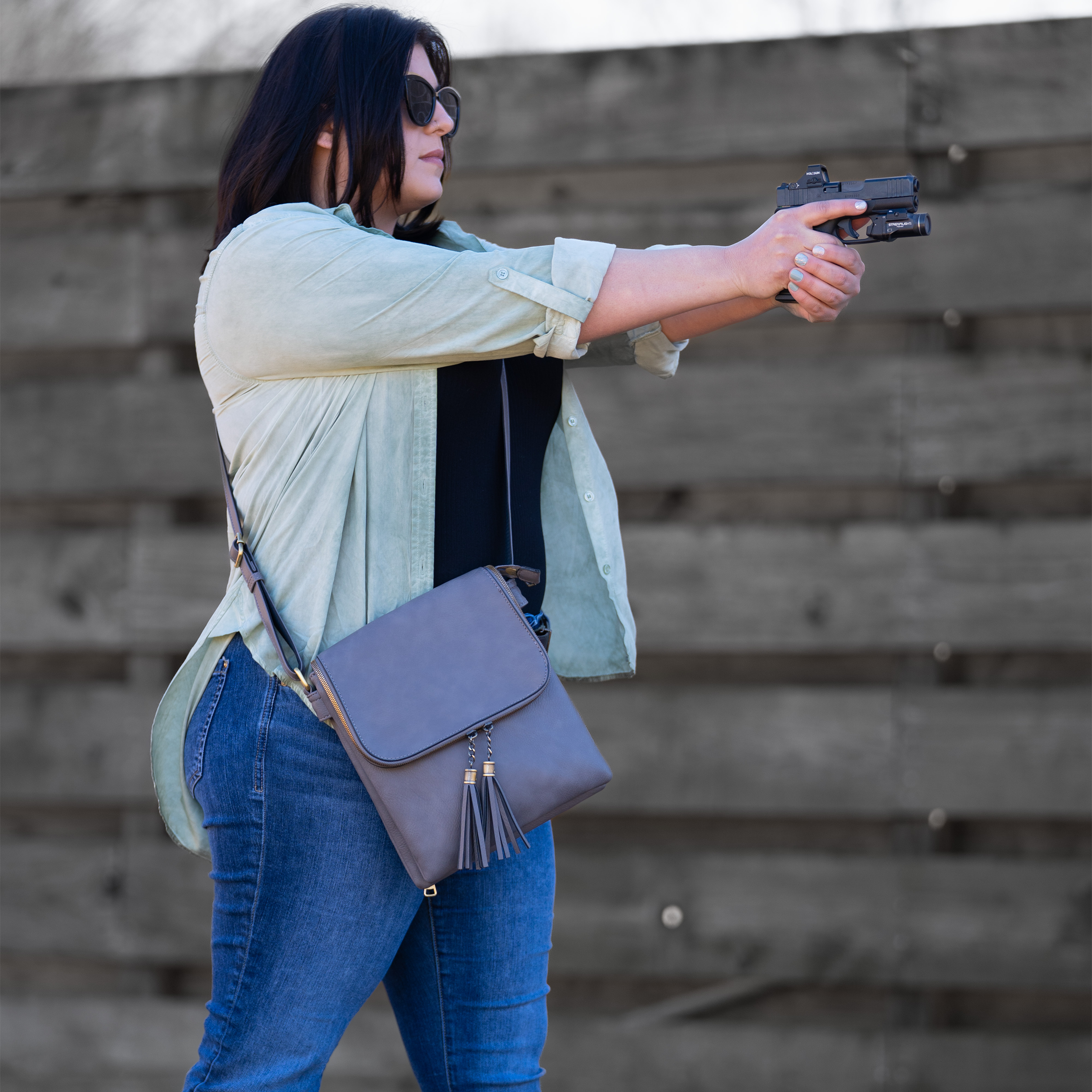 Ella Concealed Carry Lock and Key Crossbody