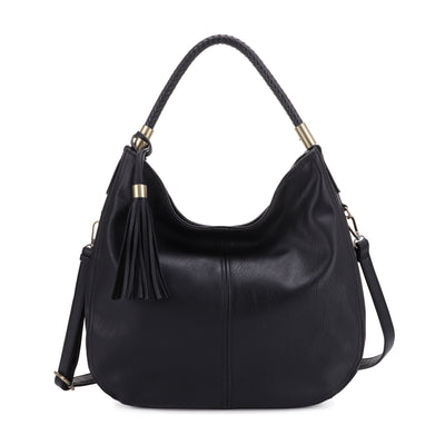 Sienna Concealed Carry Lock and Key Tassel Hobo Shoulder Bag