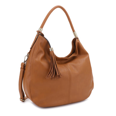 Sienna Concealed Carry Lock and Key Tassel Hobo Shoulder Bag