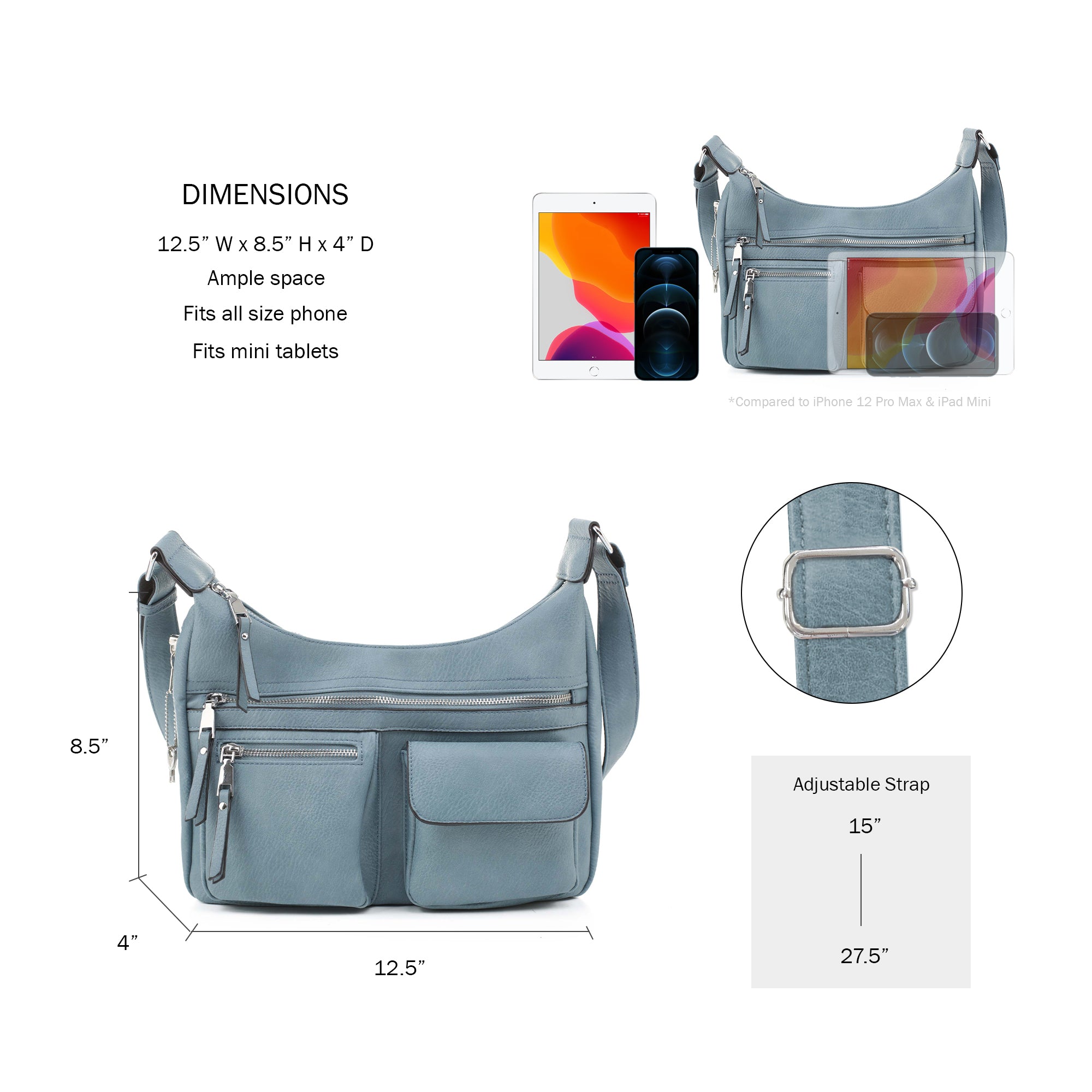 Elle Concealed Carry Hobo Handbag