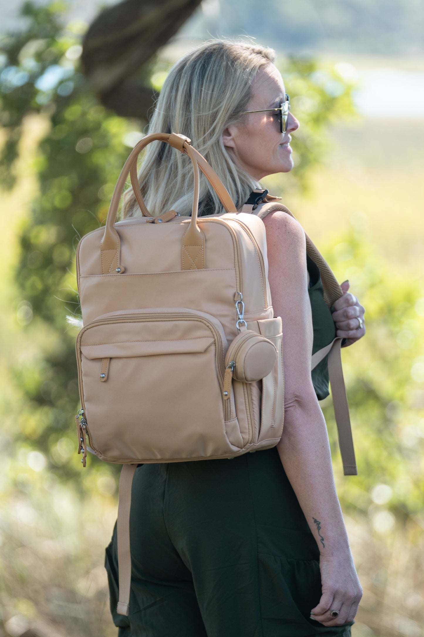 BeBe Nylon Diaper Bag with Concealed Carry Function