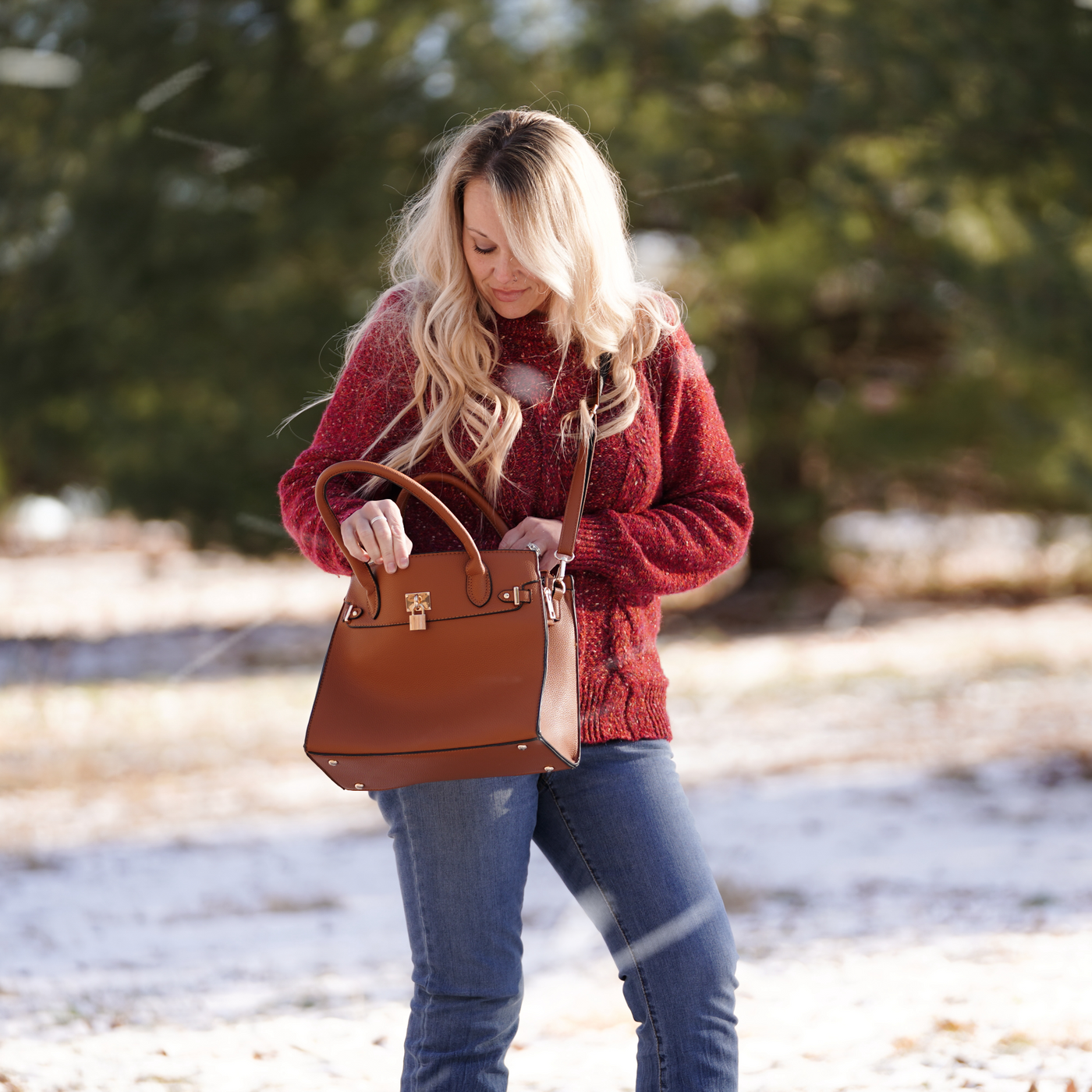 Evelyn Concealed Carry Lock and Key Satchel