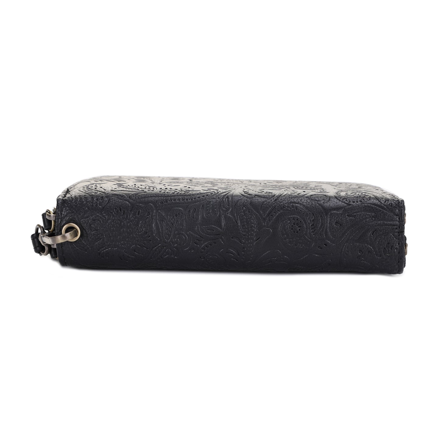 Filly Flora Embossed Wallet with Wrist Strap