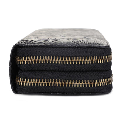 Filly Flora Embossed Wallet with Wrist Strap