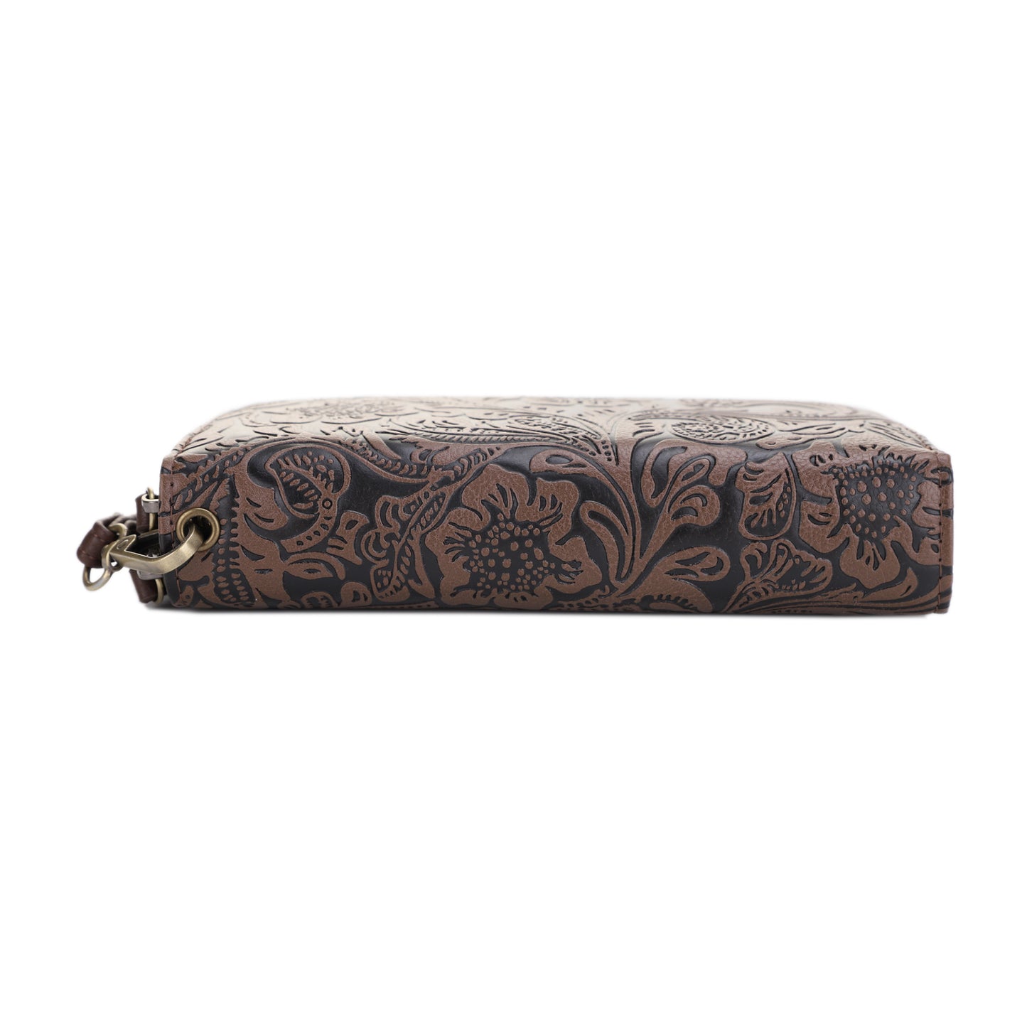 Filly Flora Embossed Wallet with Wrist Strap