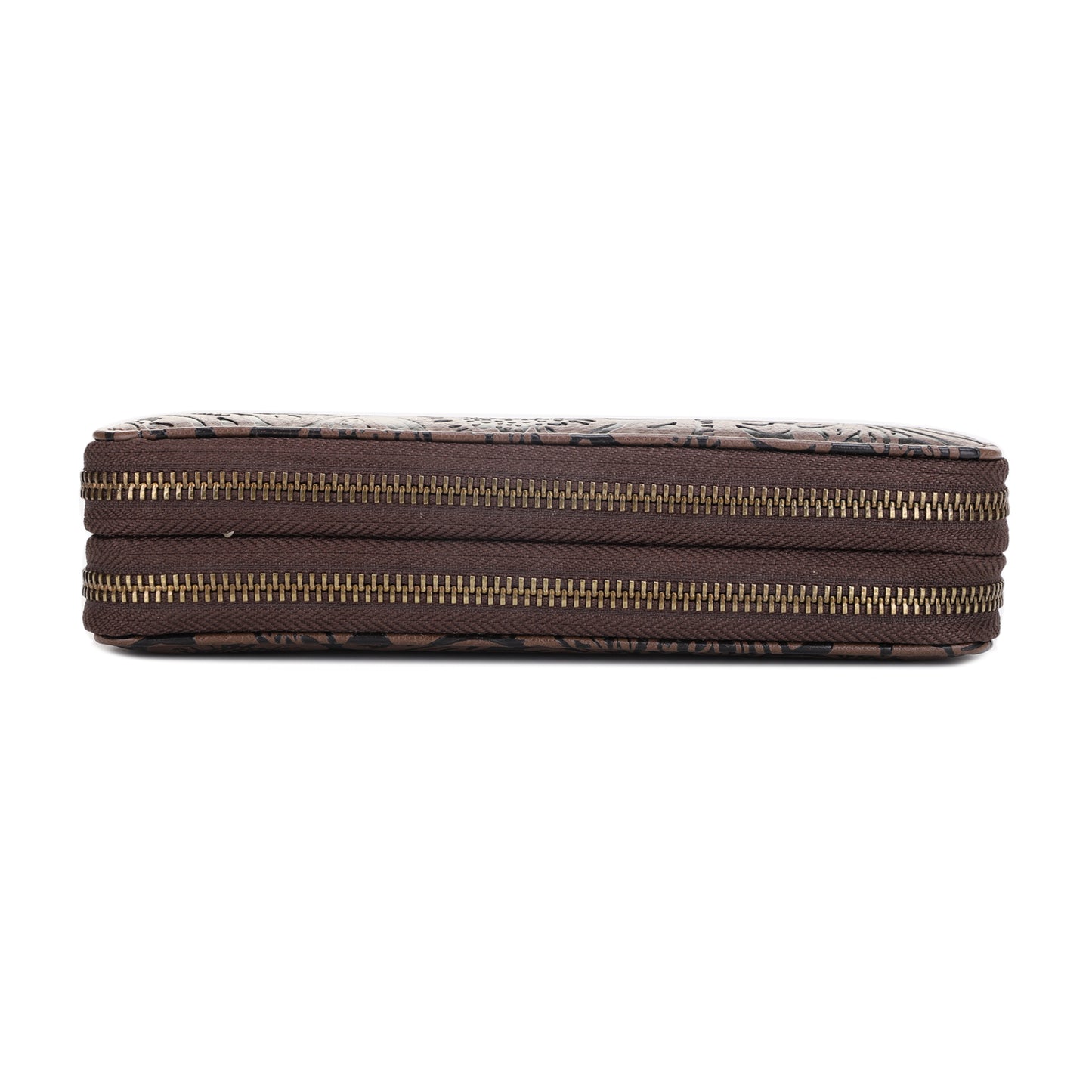 Filly Flora Embossed Wallet with Wrist Strap