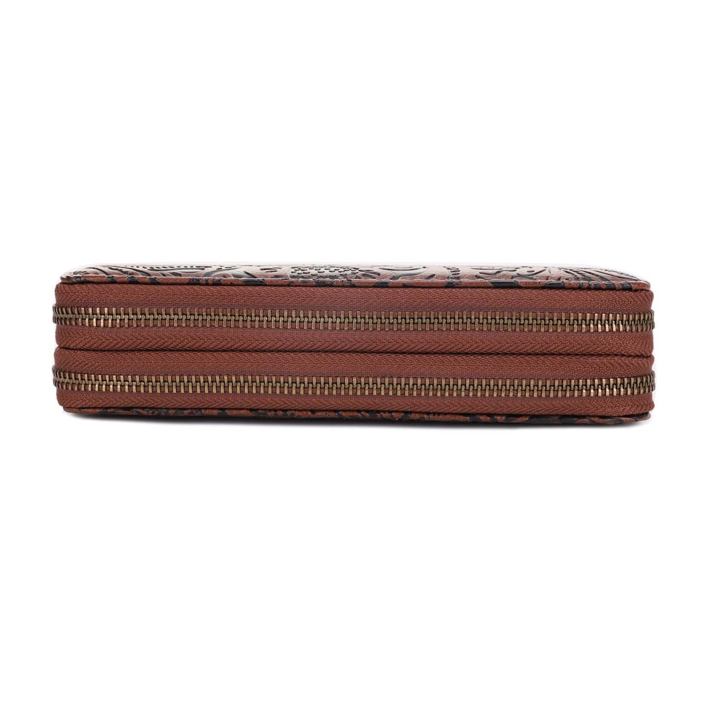 Filly Flora Embossed Wallet with Wrist Strap
