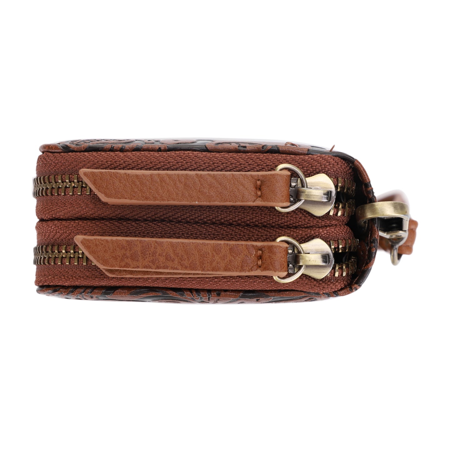 Filly Flora Embossed Wallet with Wrist Strap