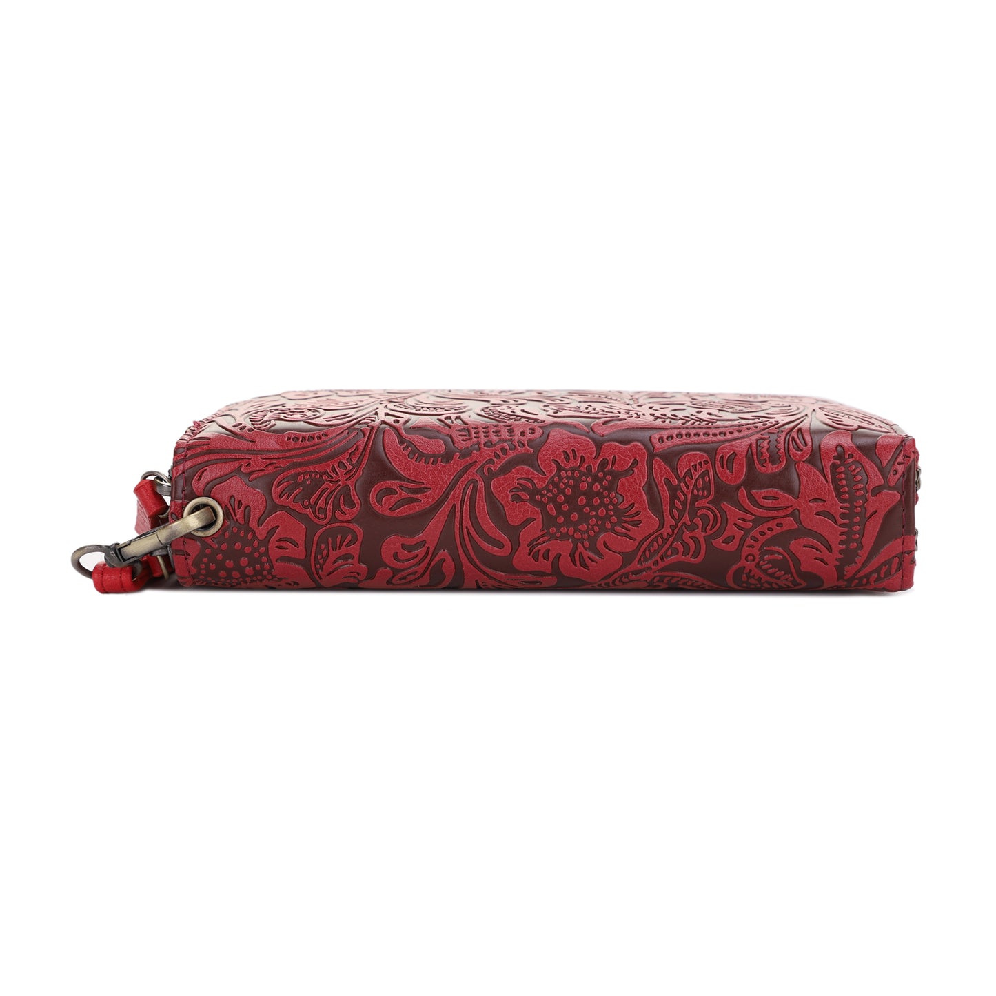 Filly Flora Embossed Wallet with Wrist Strap