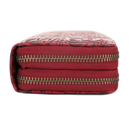 Filly Flora Embossed Wallet with Wrist Strap