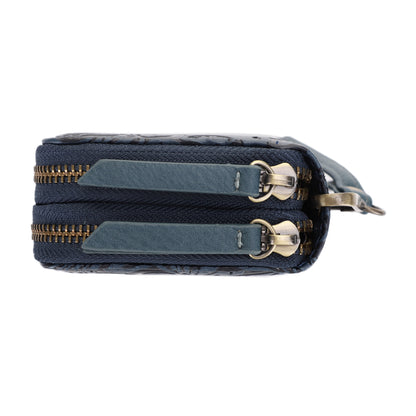 Filly Flora Embossed Wallet with Wrist Strap