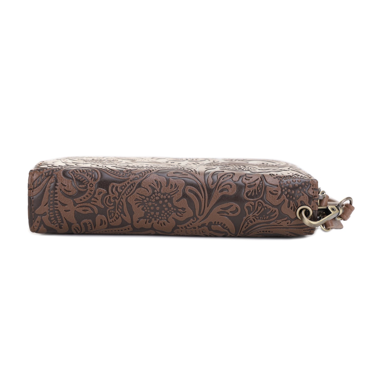 Filly Flora Embossed Wallet with Wrist Strap