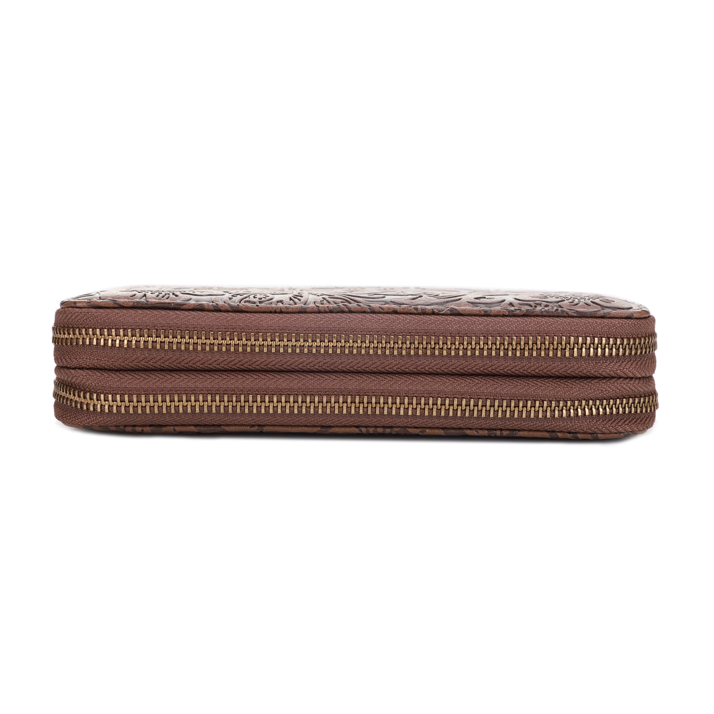 Filly Flora Embossed Wallet with Wrist Strap