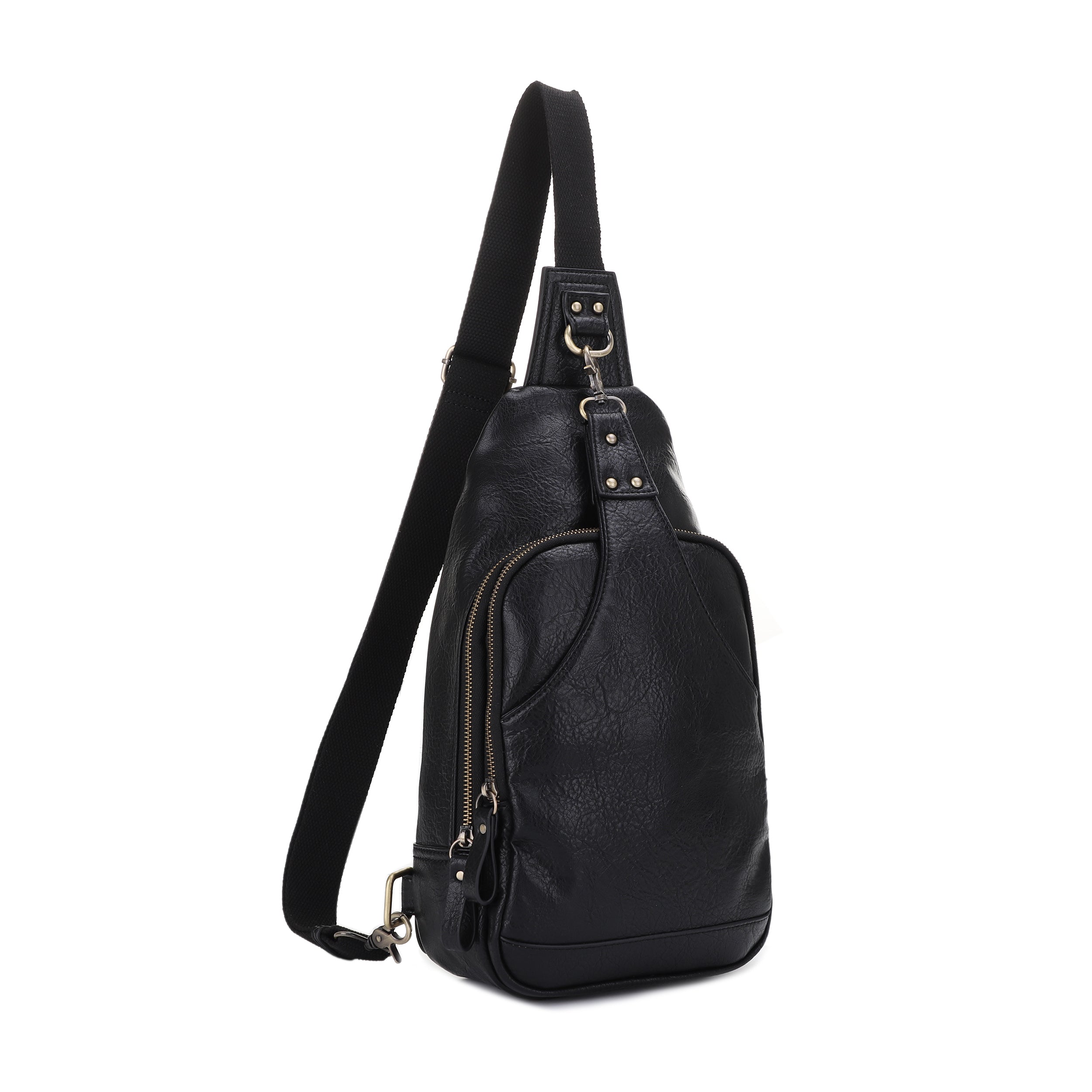 black leather sling bag backpack Jessie & James Brooke Concealed Carry Sling Bag Mauve SMC52093A MV