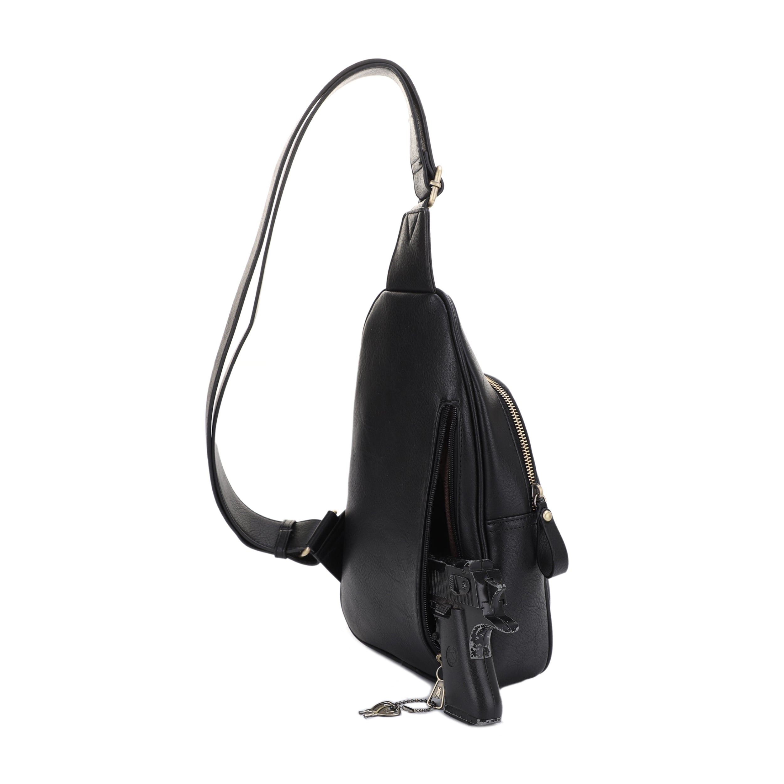 Jeannie Concealed Carry Lock and Key Sling Shoulder Backpack