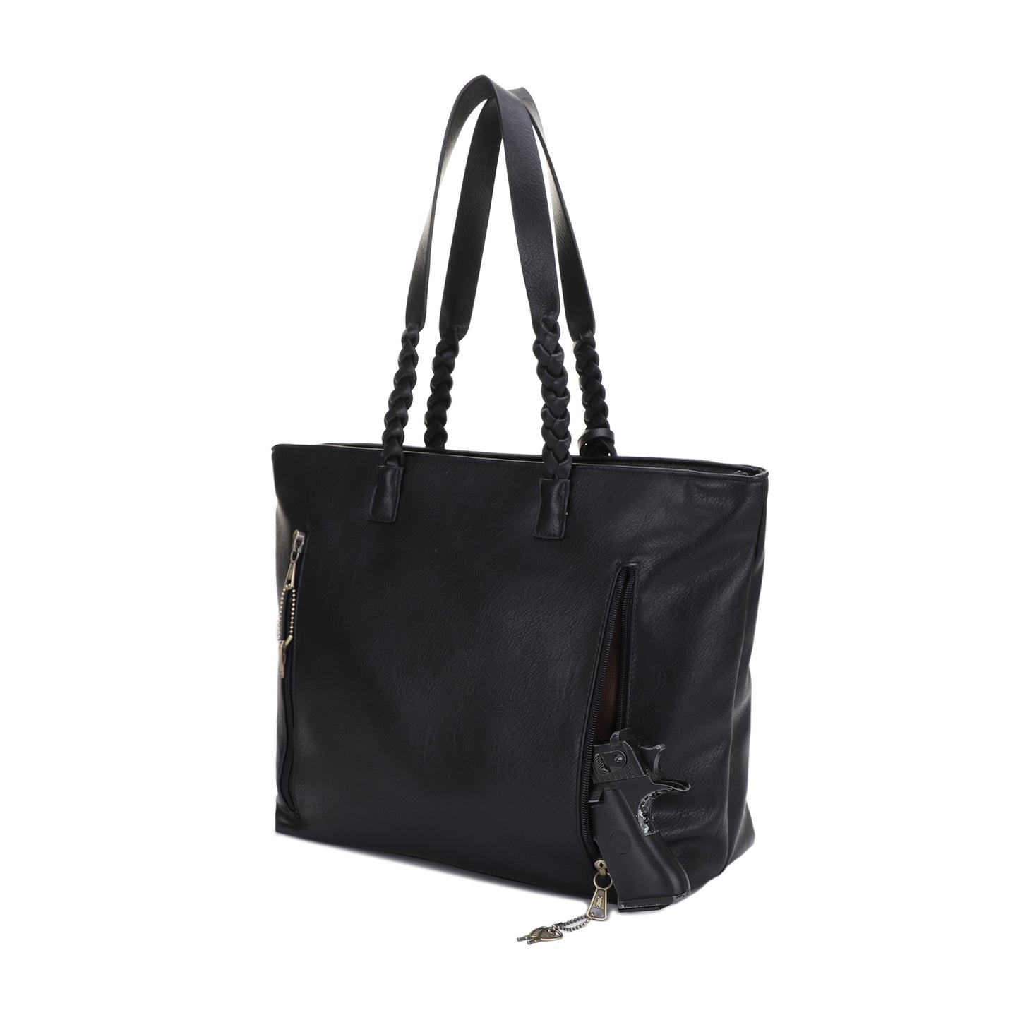 Helena Braided Handle Concealed Carry Tote Bag