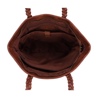 Helena Braided Handle Concealed Carry Tote Bag