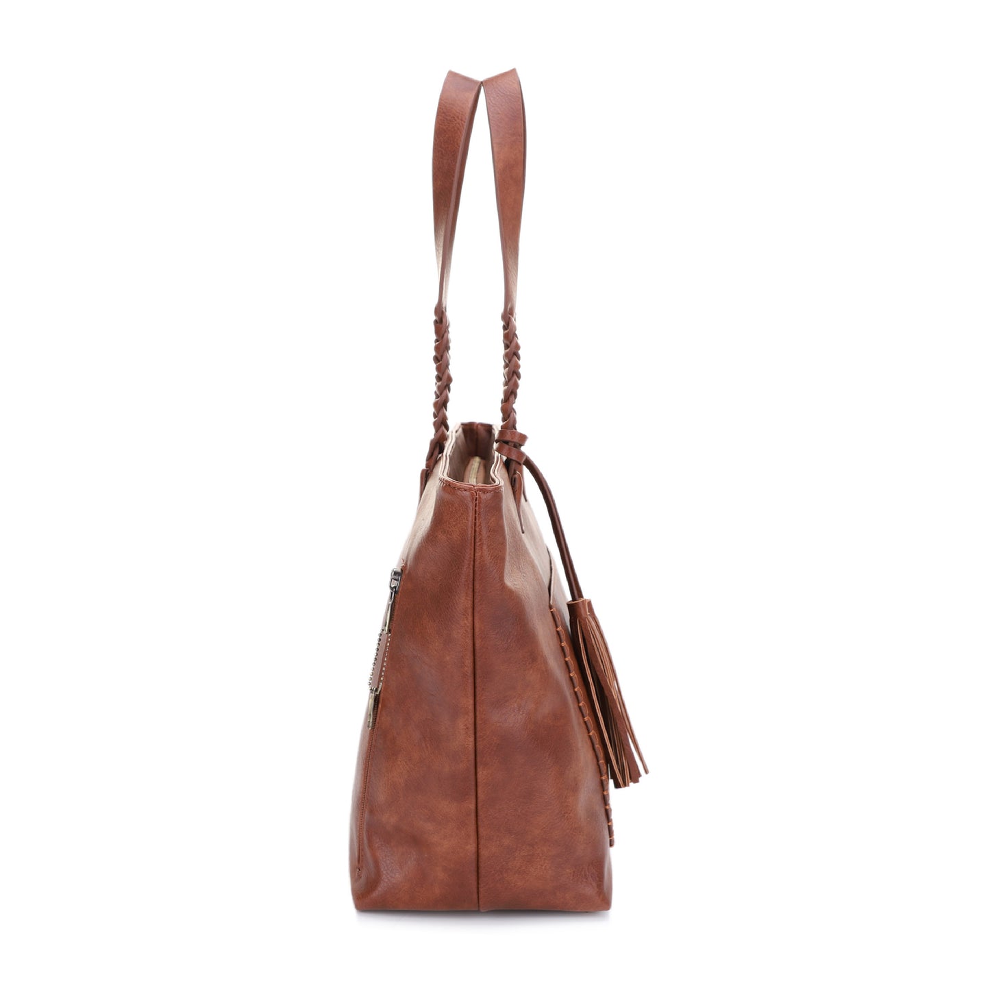Helena Braided Handle Concealed Carry Tote Bag