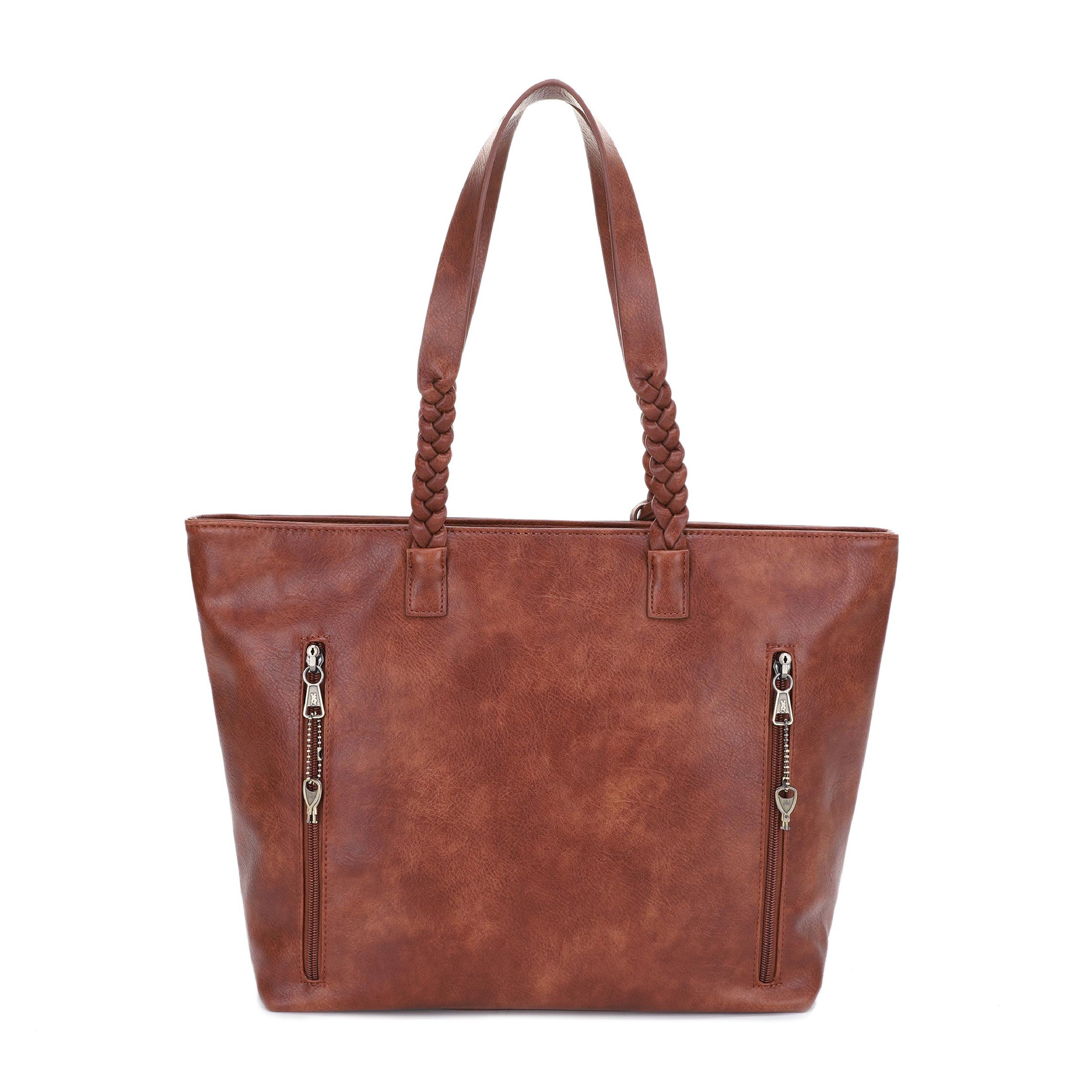 Helena Braided Handle Concealed Carry Tote Bag