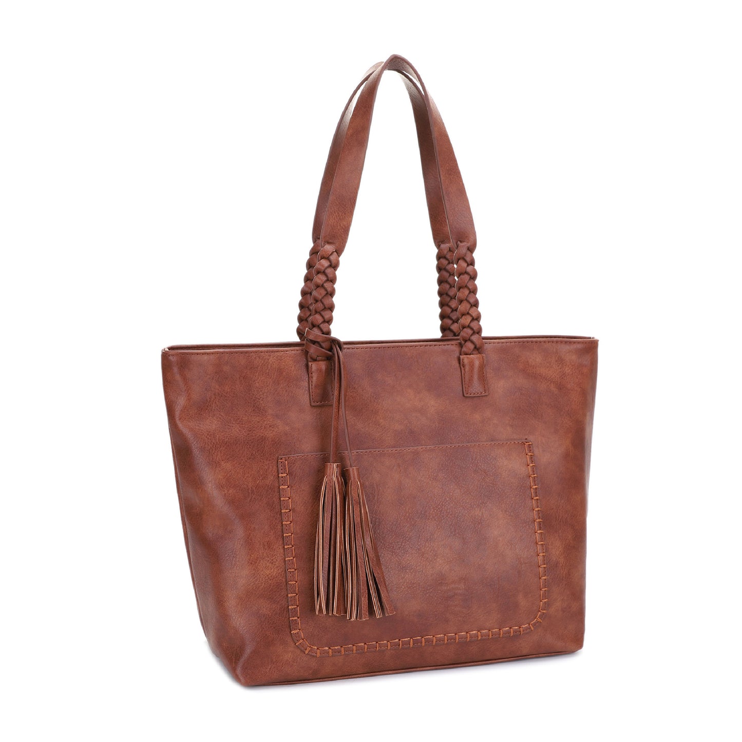 Helena Braided Handle Concealed Carry Tote Bag