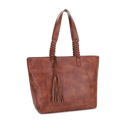 Helena Braided Handle Concealed Carry Tote Bag